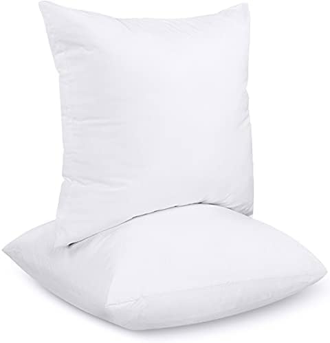 Utopia Bedding 18x18 Decorative Pillow Inserts (Set of 2) - Soft, Fluffy Cushions for Beds & Sofas