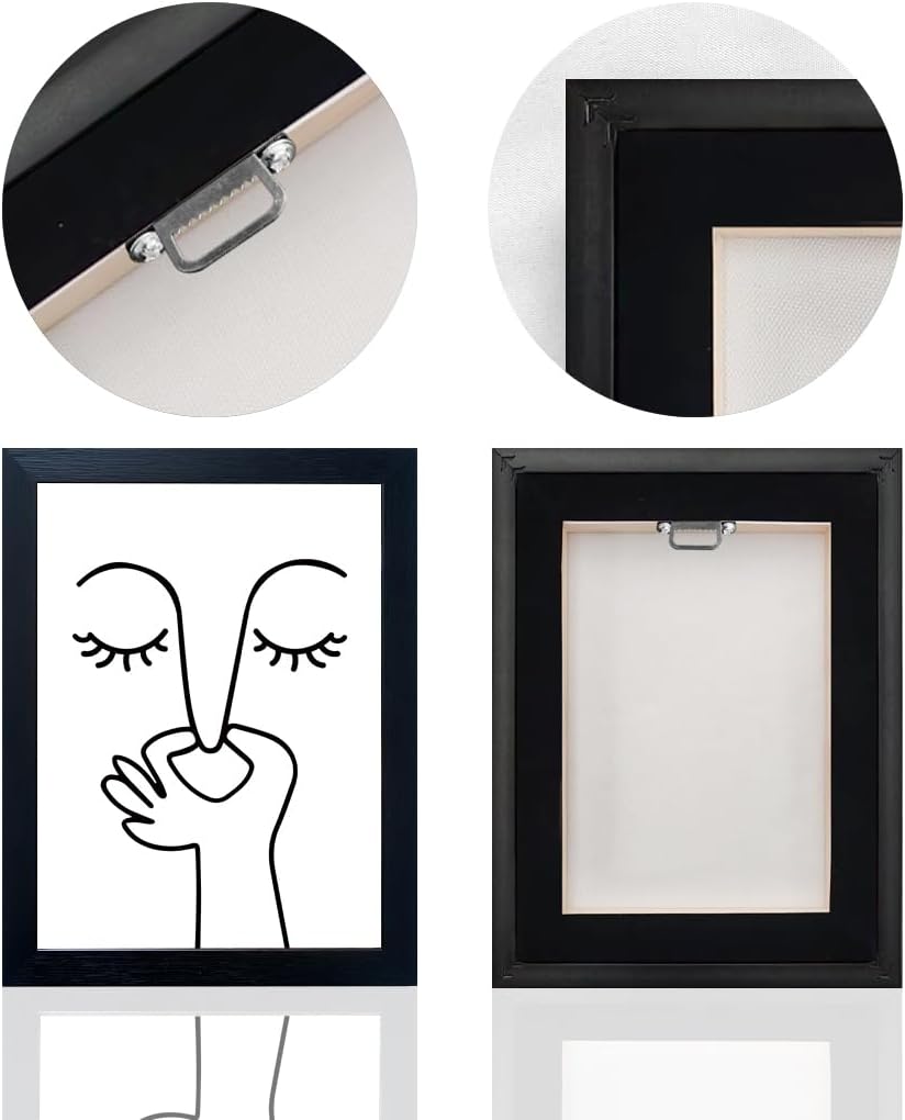 Black & White Humorous Bathroom Wall Art - Funny Toilet Decor by AIANHUA (8"x10")