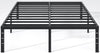 NEW JETO Queen Size Metal Bed Frame w/Storage - Heavy Duty Sturdy Mattress Foundation (No Box Spring)