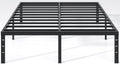 NEW JETO Queen Size Metal Bed Frame w/Storage - Heavy Duty Sturdy Mattress Foundation (No Box Spring)