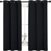NICETOWN Halloween Pitch Black Thermal Insulated Grommet Blackout Curtains - 2 Panels (42"x63")
