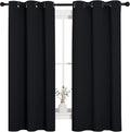 NICETOWN Halloween Pitch Black Thermal Insulated Grommet Blackout Curtains - 2 Panels (42"x63")