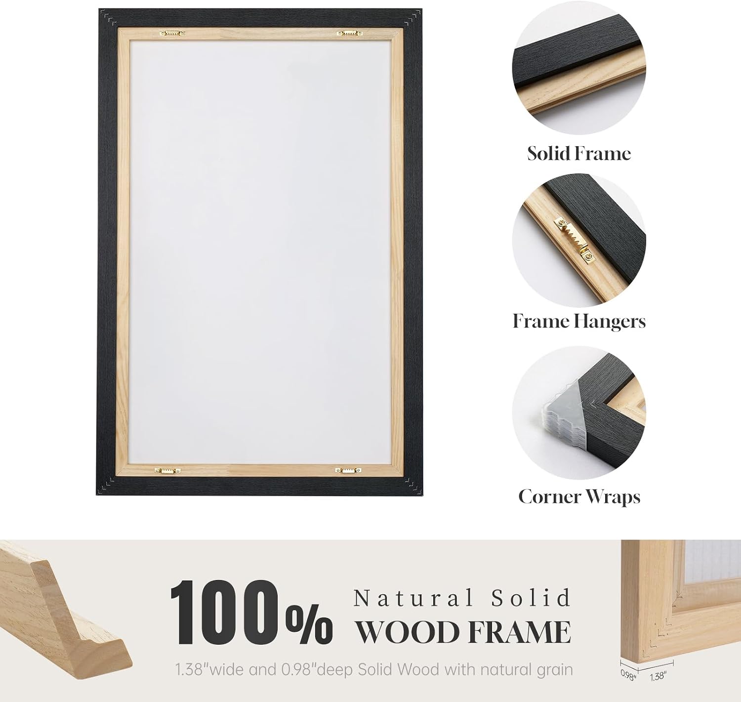 Cuspin Large Framed Abstract Nature Wall Art - Set of 3 Modern Canvas Prints for Living Room