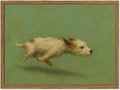 AFCHUNZ Funny Terrier Dog Zoomies Framed Canvas Wall Art 12x16 inch Home Decor