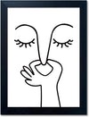 Black & White Humorous Bathroom Wall Art - Funny Toilet Decor by AIANHUA (8"x10")