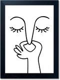 Black & White Humorous Bathroom Wall Art - Funny Toilet Decor by AIANHUA (8"x10")