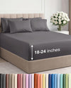 Extra Deep Queen Sheet Set - 6-Piece Breathable Microfiber Sheets by CGK Unlimited
