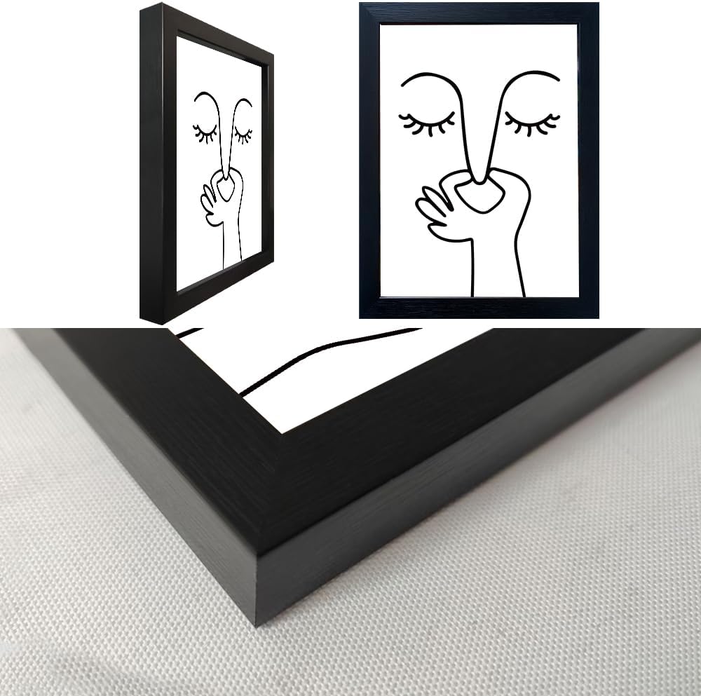 Black & White Humorous Bathroom Wall Art - Funny Toilet Decor by AIANHUA (8"x10")