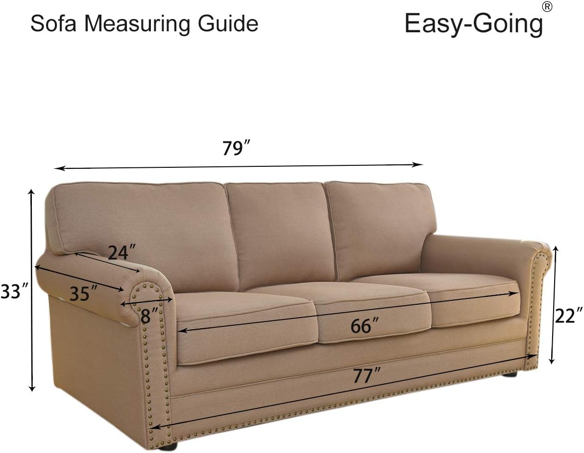 Easy-Going Reversible Water Resistant Sofa Cover for Pets - 3 Cushion Protector with Foam Straps