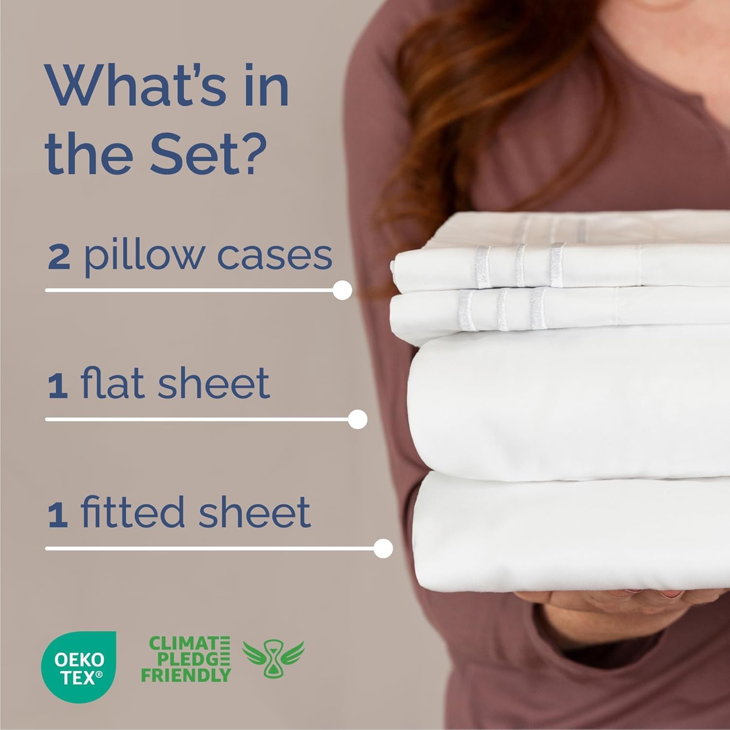Queen Size 4-Piece Sheet Set - Soft Microfiber Sheets with Deep Pockets & Cooling Comfort by CGK Unlimited