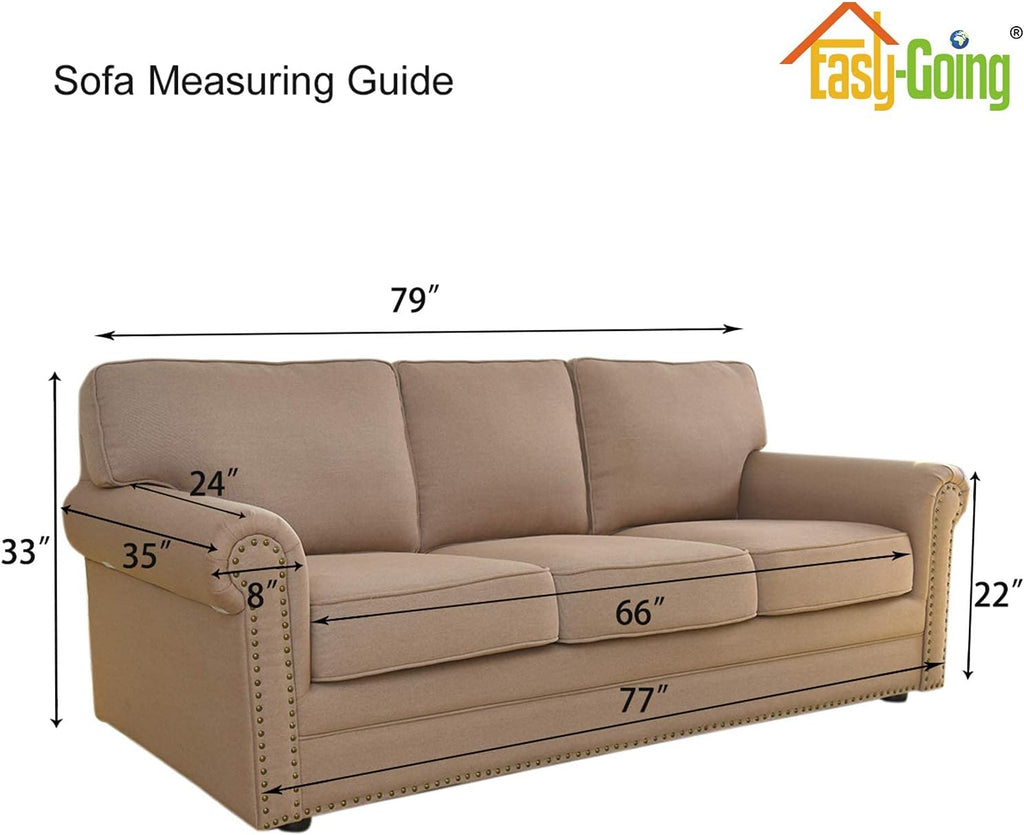 Easy-Going Stretch Sofa Slipcover for Kids - 80% Spandex Polyester Cover (Dark Gray)