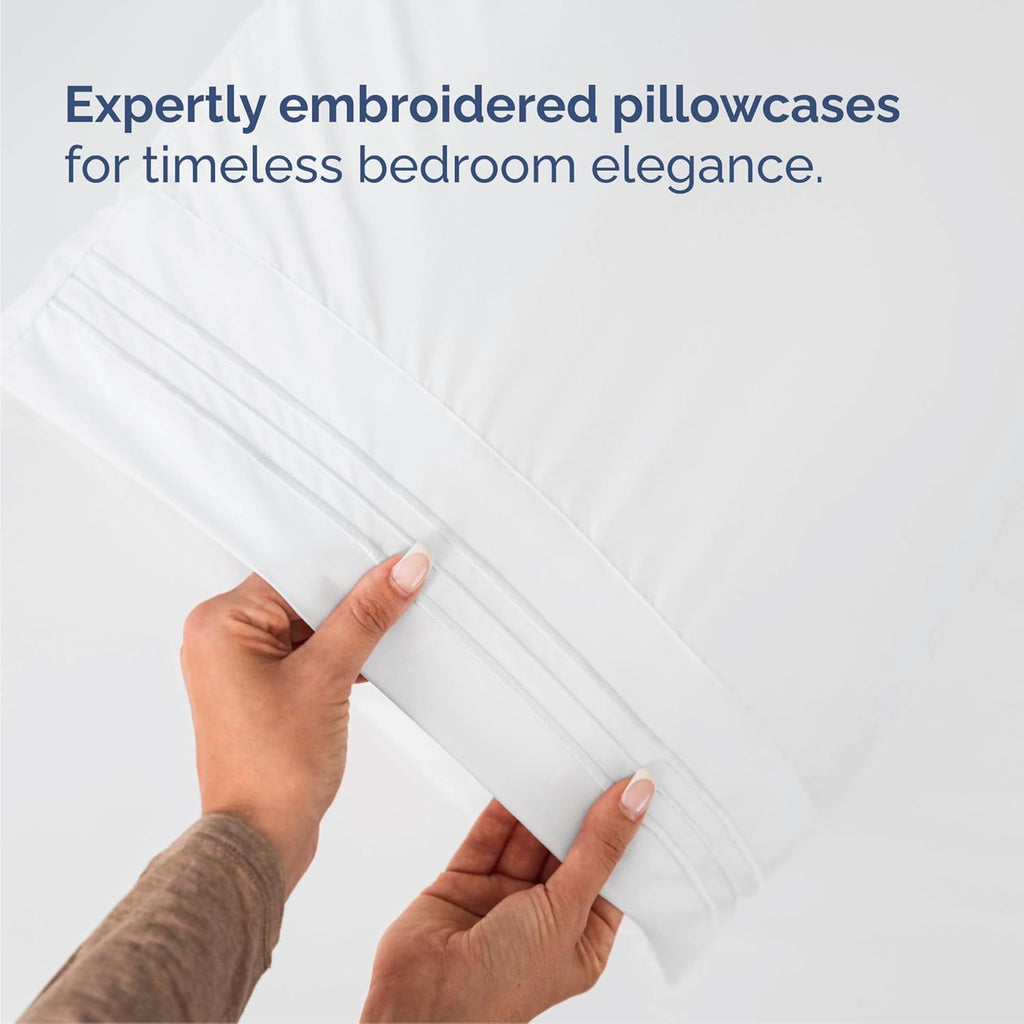 Queen Size 4-Piece Sheet Set - Soft Microfiber Sheets with Deep Pockets & Cooling Comfort by CGK Unlimited