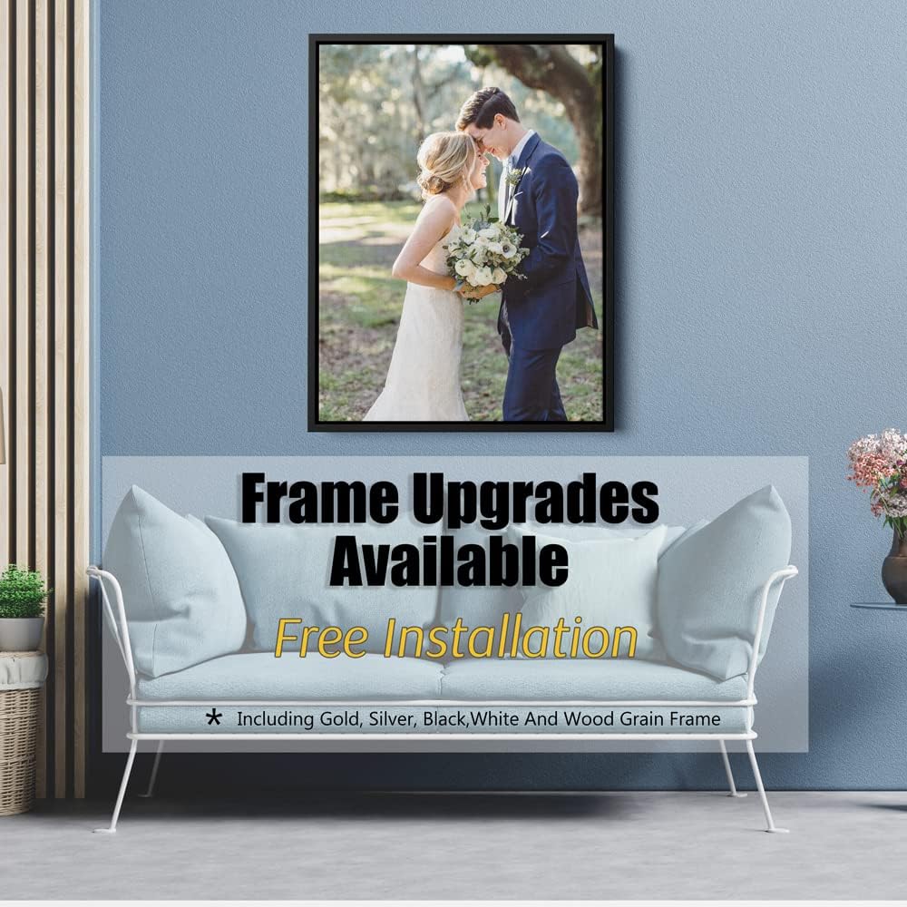 Veven Stacy Custom Framed Canvas Prints With Your Photos - Personalized Photo Wall Art (8x10)