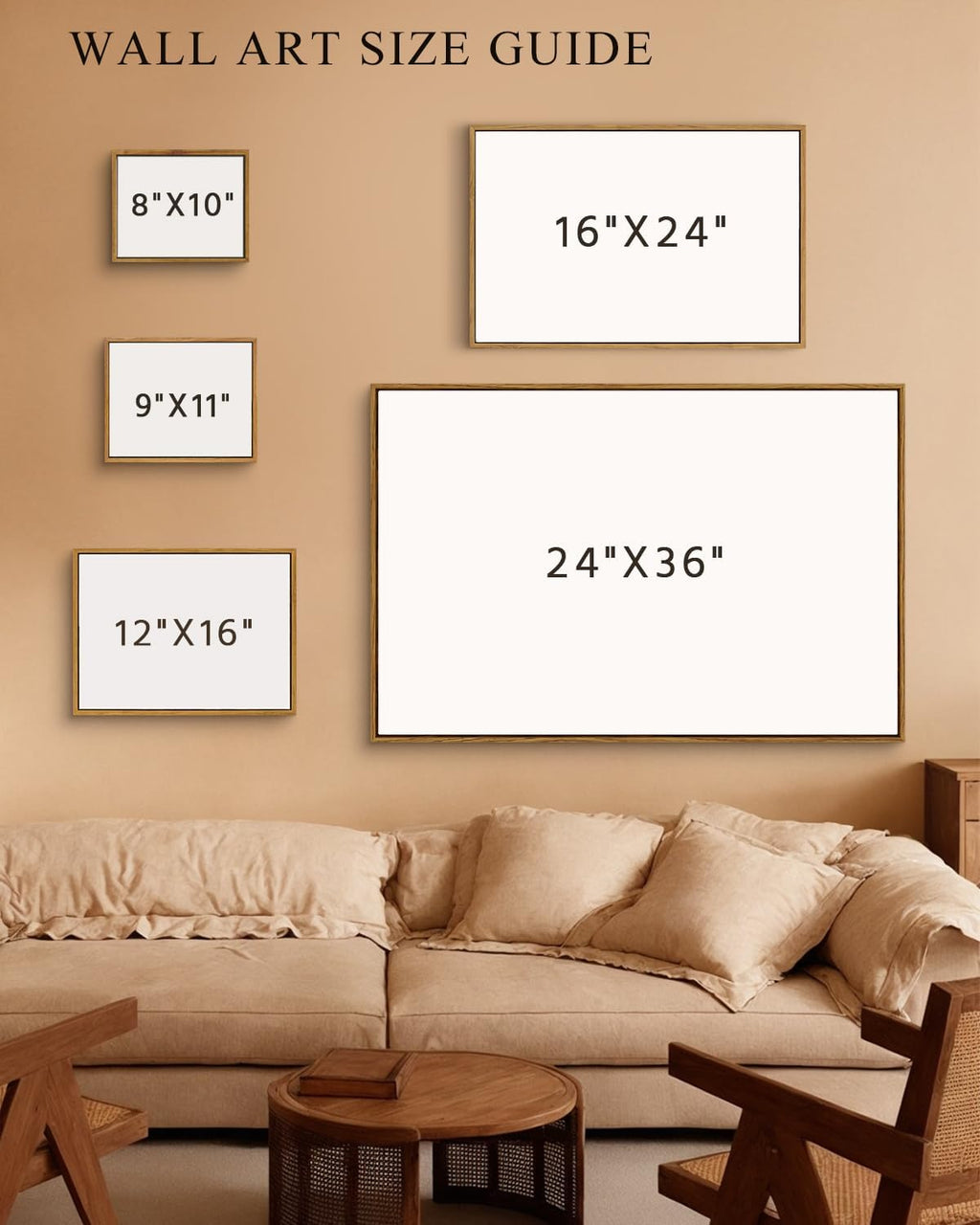 InSimSea Framed Vintage Canvas Wall Art - Champ Fleuri (24x36)