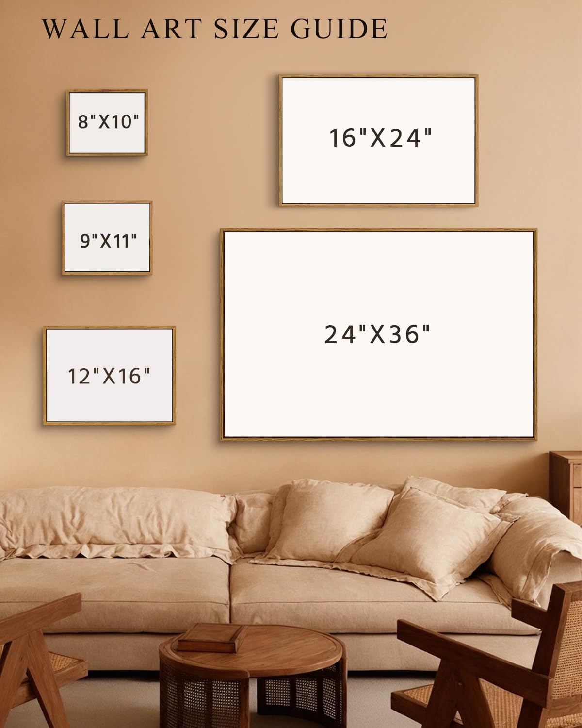 InSimSea Framed Vintage Canvas Wall Art - Champ Fleuri (24x36)