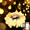 Suddus 33ft 100-LED Connectable String Lights w/Remote for Bedroom, Warm White
