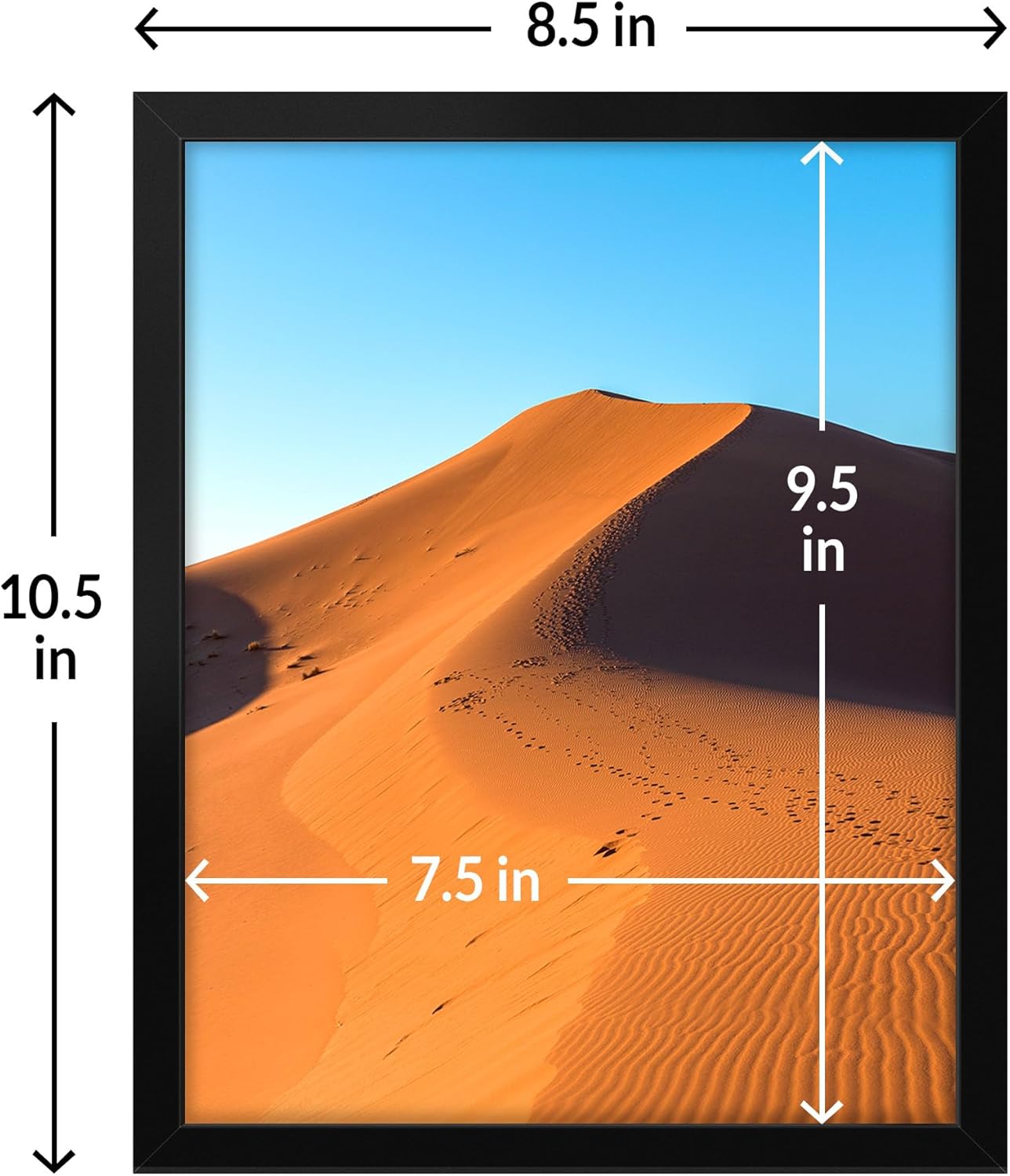 LaVie Home Black 8x10 Picture Frame - Lightweight Wall Mount with HD Plexiglas