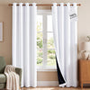 NICETOWN 100% Blackout Thermal Insulated Curtains - 84" Drop, 2 Pack for Light Blocking