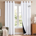 NICETOWN 100% Blackout Thermal Insulated Curtains - 84" Drop, 2 Pack for Light Blocking