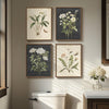 Cuspin 4-Piece Vintage Framed Floral Botanical Wall Art Prints, 8x10 Inch for Home Decor
