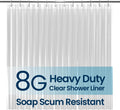 LiBa Clear Waterproof Shower Curtain Liner - PEVA Material with Rust-Proof Grommets for Dry & Clean Bathrooms