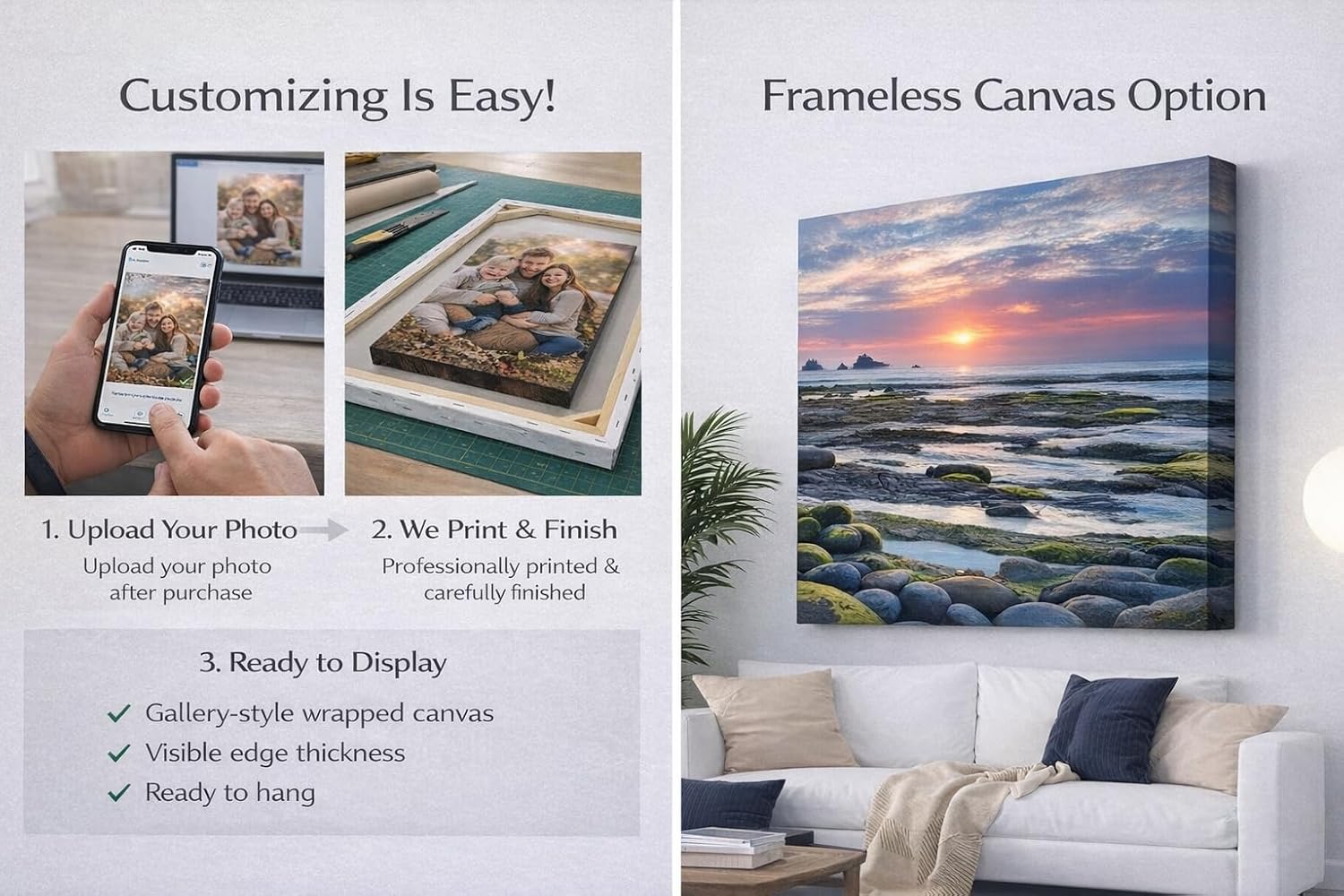 Custom Personalized Photo Canvas Poster (Unframed) - 24x36 Wall Art Print by ZXDZSM