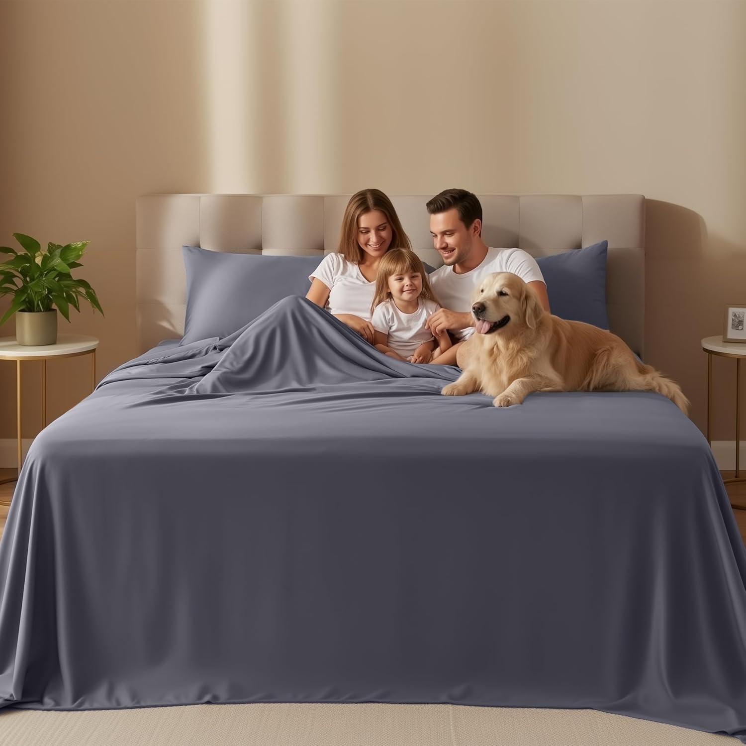 Utopia Bedding Queen Size Sheet Set - 4-Piece Soft Microfiber Sheets with Deep Pocket & OEKO-TEX Certified (Grey)