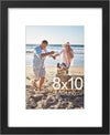decorUhome Black 8x10 Picture Frame - Holds 5x7 Matted Photos for Wall/Tabletop Display