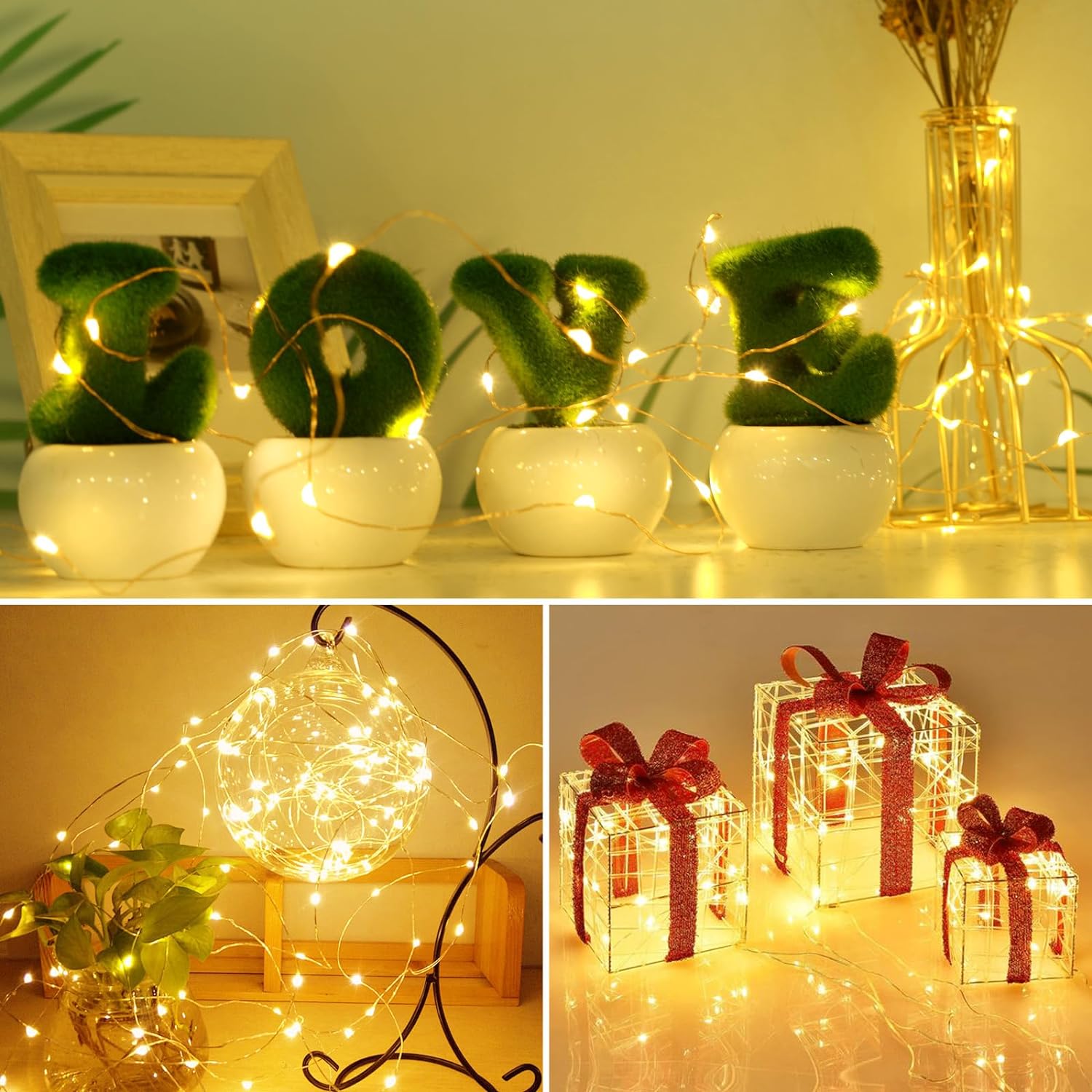 Kolpop 12 Pack Battery Operated LED Fairy Lights - 3 Modes, Waterproof String Lights for Christmas & Parties