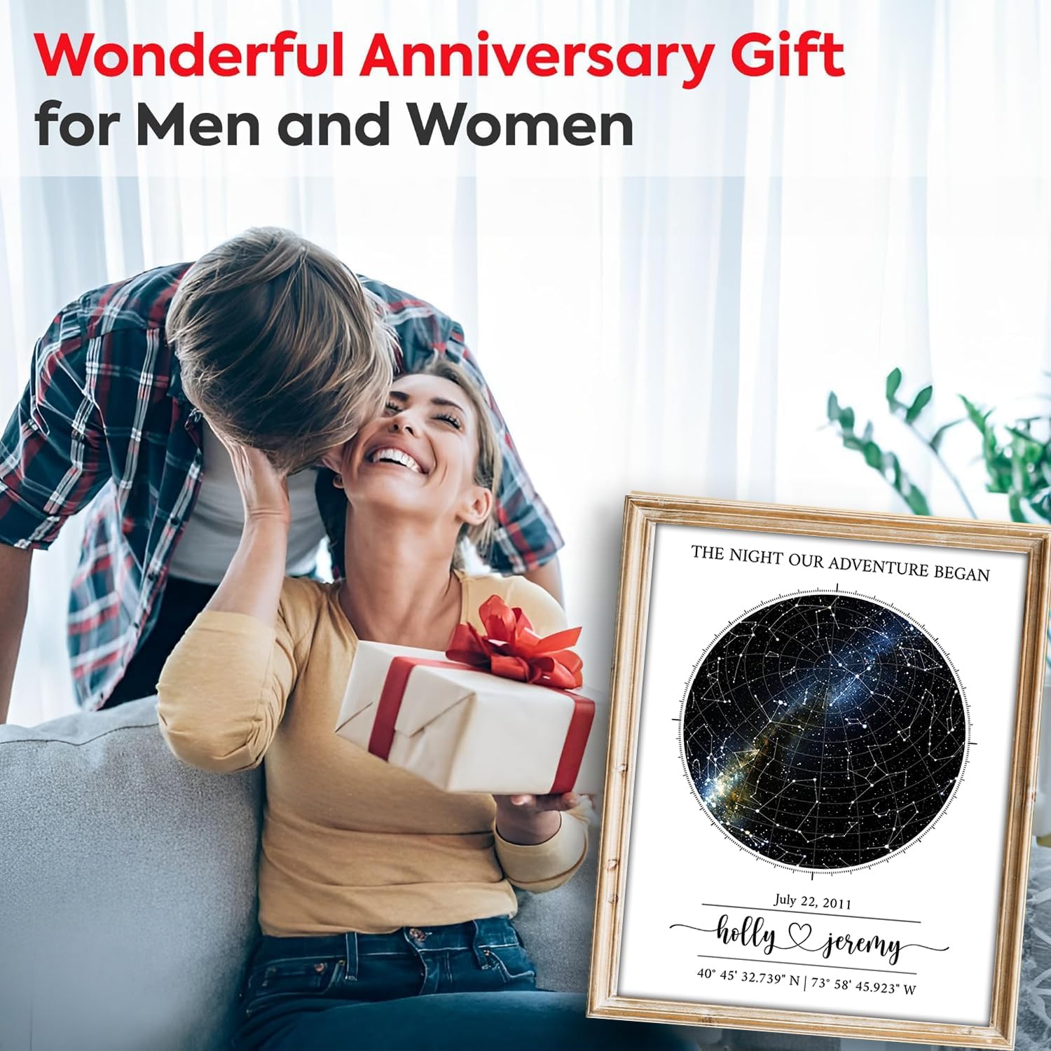 Custom Star Map Art Print - Personalized Date & Location | Premium Matte Paper | Gift for Couples