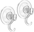 VIS'V Heavy Duty Clear Suction Wreath Hangers - 22 lb Capacity, 2 Pack