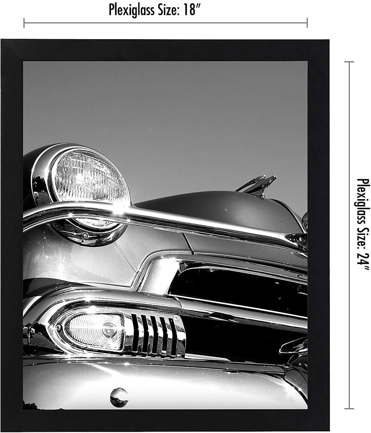 Black 18x24 Poster Frame - Americanflat | Engineered Wood & Polished Plexiglass
