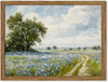 WGTUWY Framed Vintage Canvas Wall Art - Country Wildflower Decor, 12x16 inch