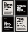 DSHFG 4-Piece Motivational Wall Art Prints Set - 8x10 Unframed Office Decor
