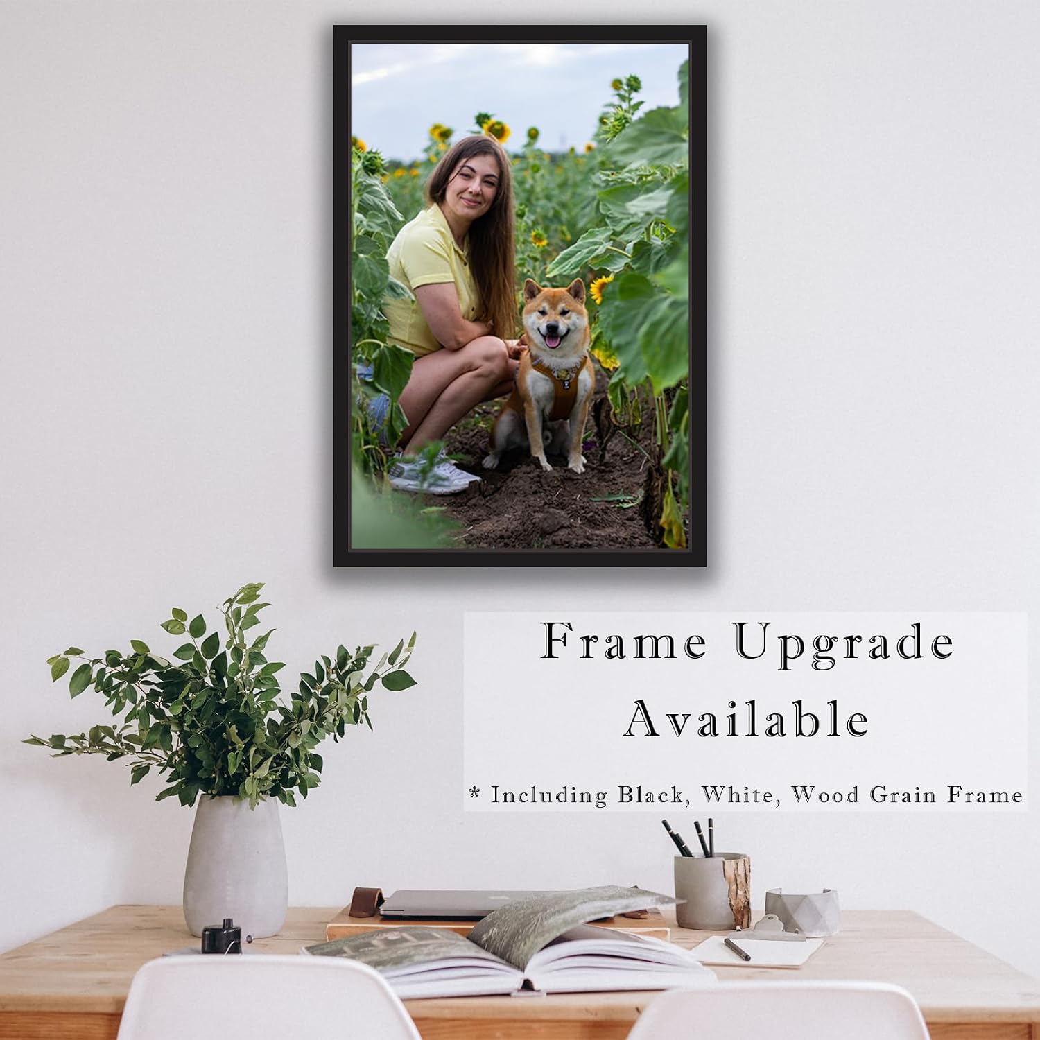 Custom Photo Canvas Print - Personalized Framed Wall Art for Family & Pet Photos (8x10)