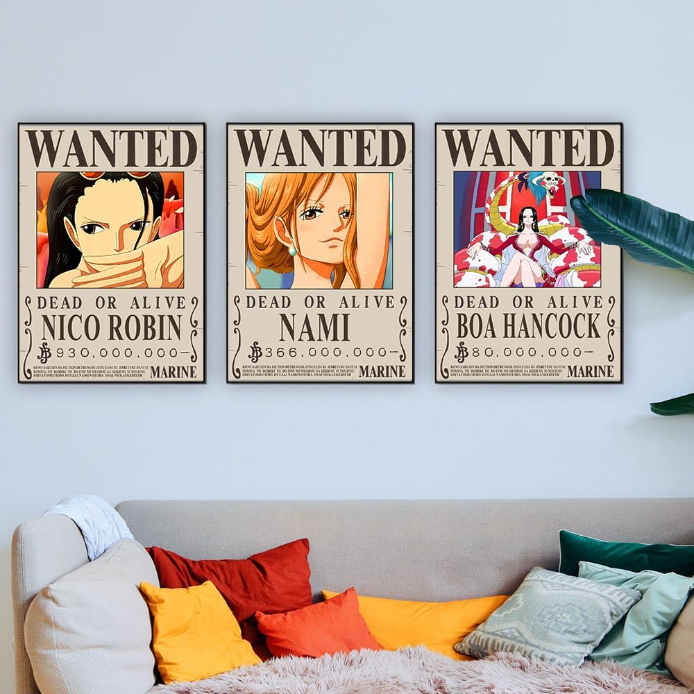 TYZZHOA 25PCS One Piece Wanted Posters Set - Straw Hat Crew (Luffy Zoro Sanji)