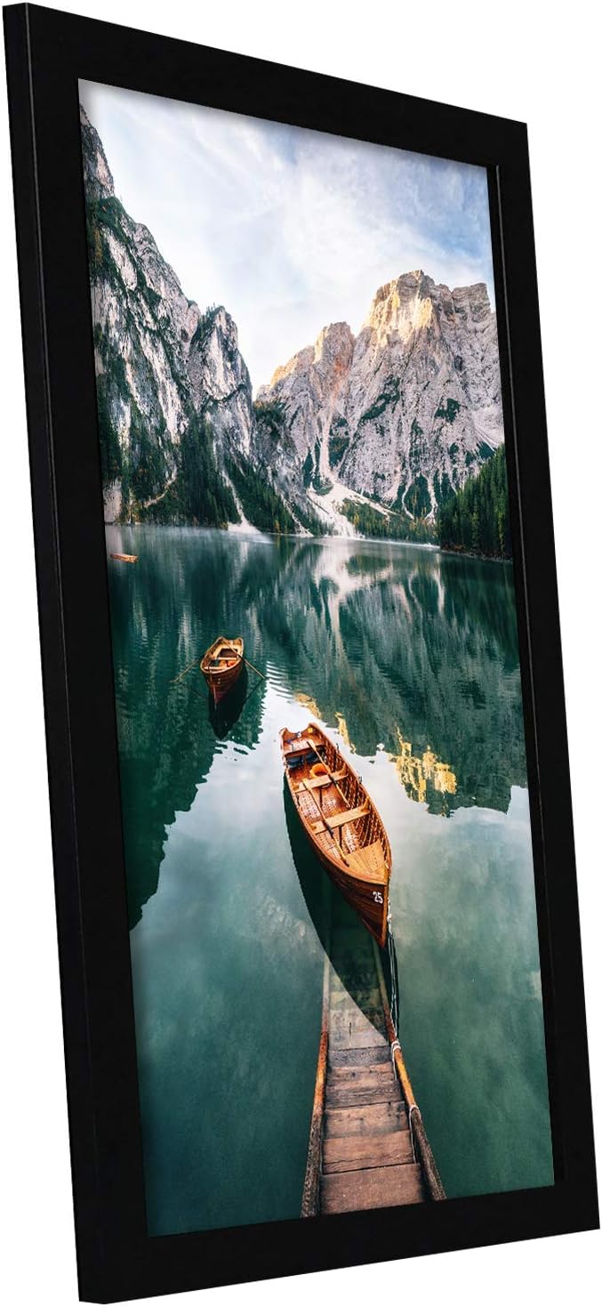 Americanflat 12x18 Black Poster Frame - Shatter-Resistant Glass & Engineered Wood