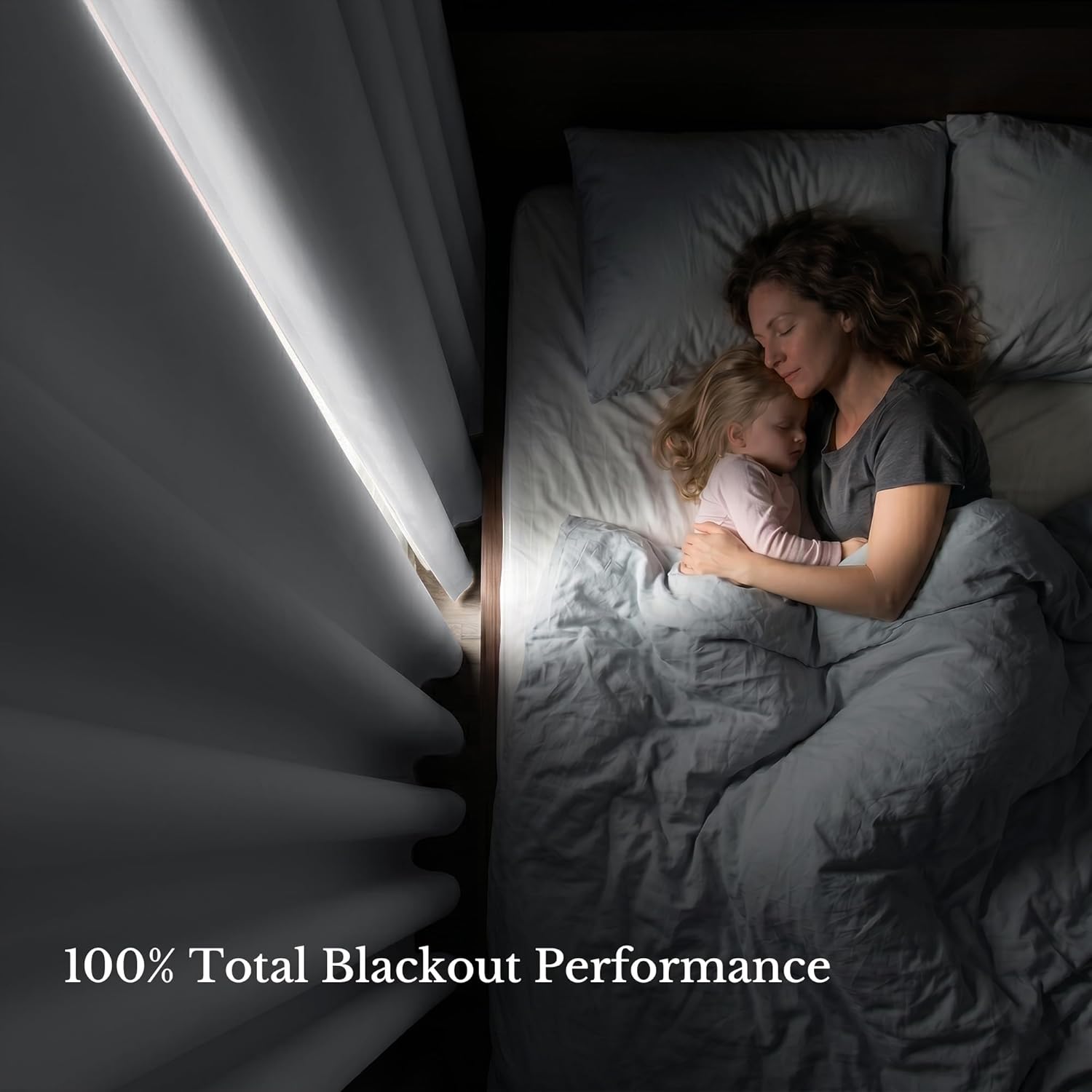 NICETOWN 100% Blackout Thermal Insulated Curtains - 84" Drop, 2 Pack for Light Blocking