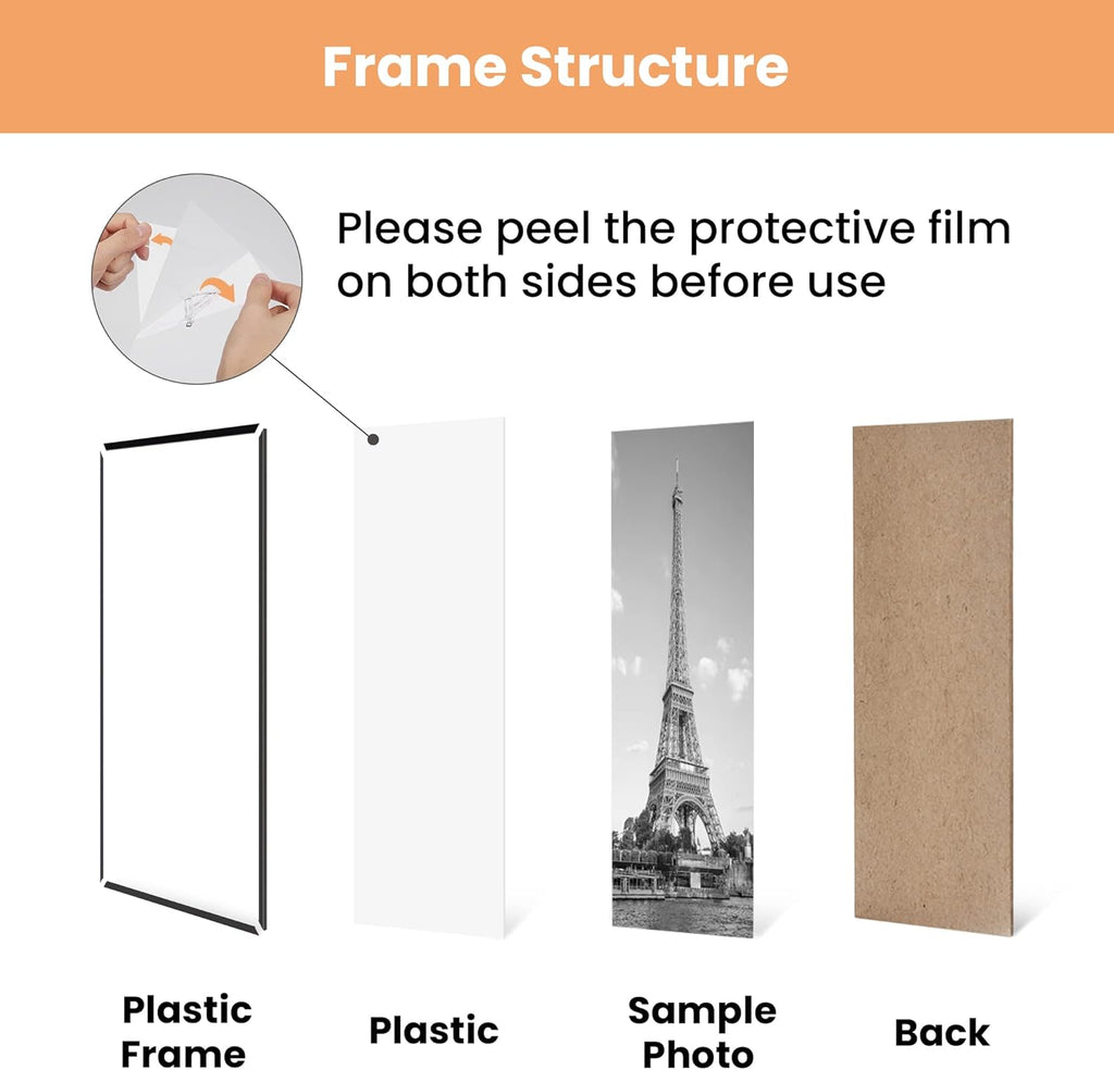 upsimples 12x16 Black Poster Frames - Scratch-Proof & Lightweight (3-Pack)