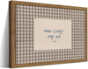 How Lucky Are We Framed Canvas Wall Art - Vintage Gingham Preppy Decor for Bedroom/Dorm