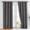 NICETOWN Gray Thermal Blackout Curtains 84" Long - Grommet Top Light Blocking Drapes (2 Panels)