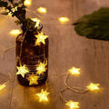 ANJAYLIA 20 LED Star String Lights - 10ft Battery Operated Warm White Indoor/Outdoor Decor