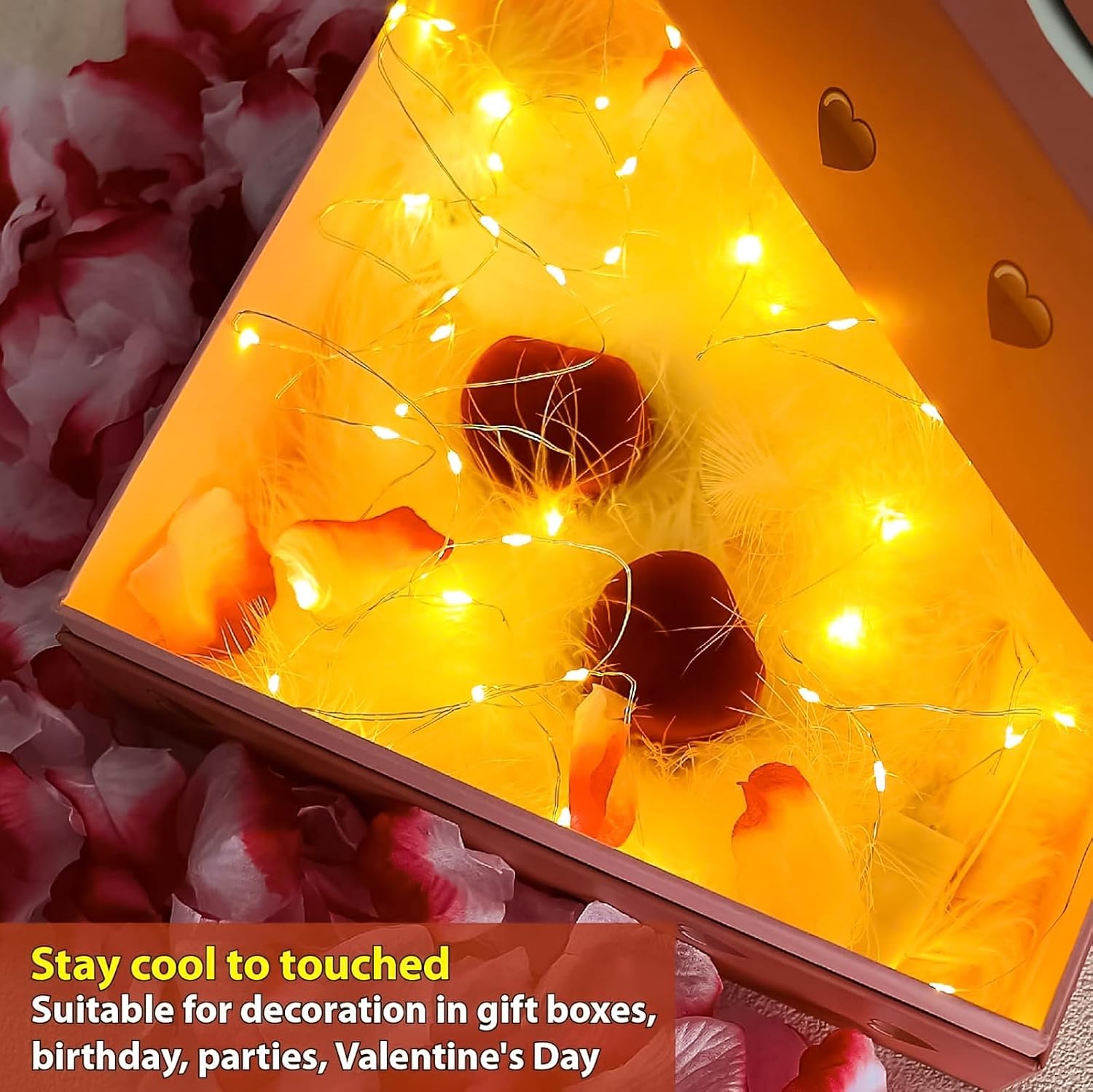 HXWEIYE 6-Pack Battery-Operated Warm White Mini Fairy Lights for Indoor/Outdoor Decor