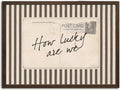 Vintage Striped 'How Lucky Are We' Inspirational Wall Art - Preppy Quote Print, 12x16 Framed Canvas for Living Room