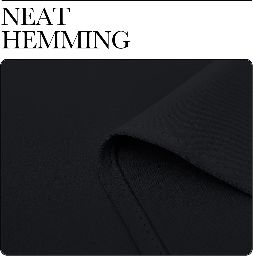 NICETOWN Halloween Pitch Black Thermal Insulated Grommet Blackout Curtains - 2 Panels (42"x63")