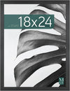 MCS Studio Gallery 18x24 Black Woodgrain Picture Frame - Durable MDF & Easel Back for Wall Display