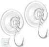 VIS'V Heavy Duty Wreath Hanger - 22 LB Capacity, Clear, 2 Pack for Windows & Doors