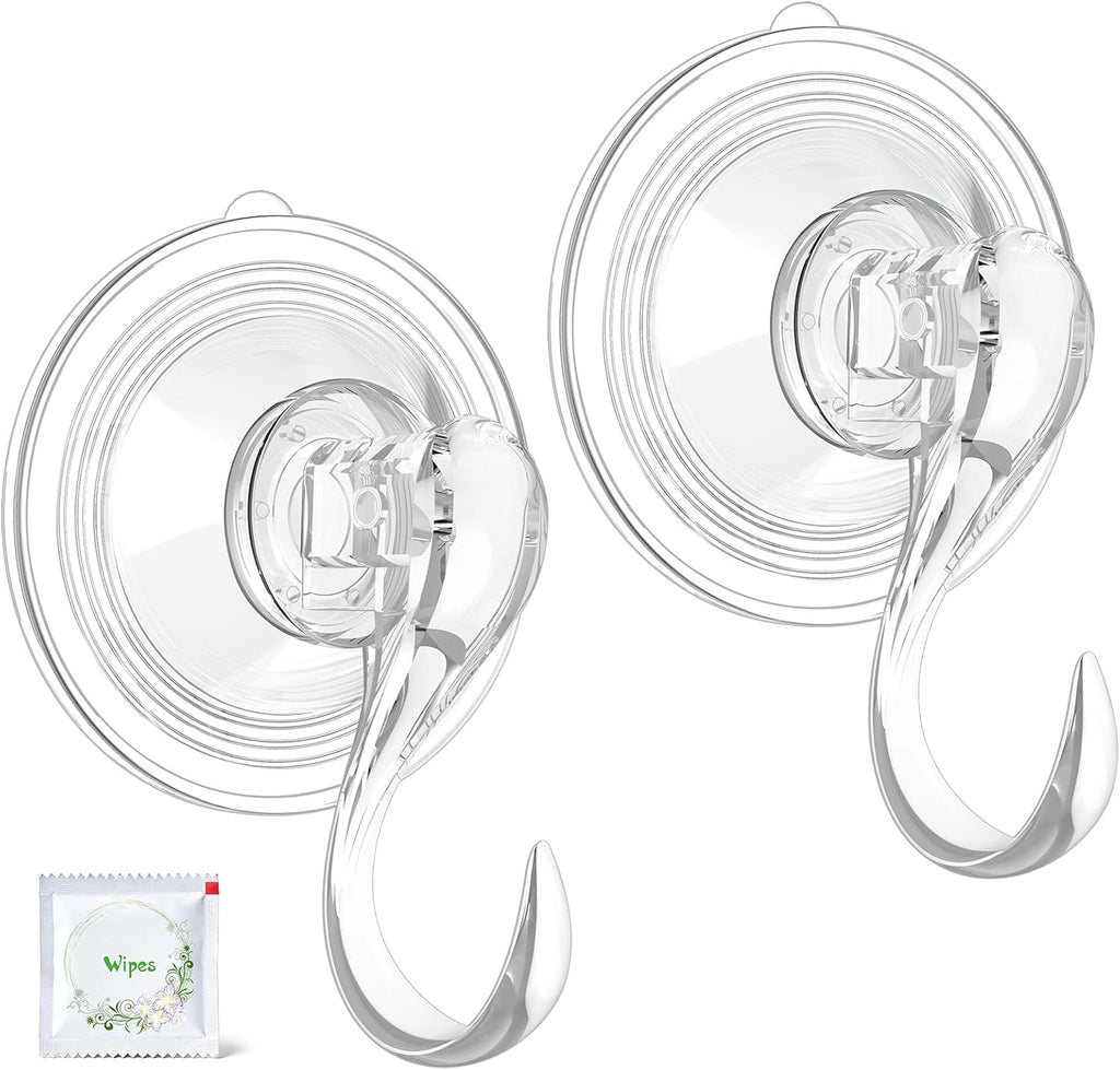 VIS'V Heavy Duty Wreath Hanger - 22 LB Capacity, Clear, 2 Pack for Windows & Doors
