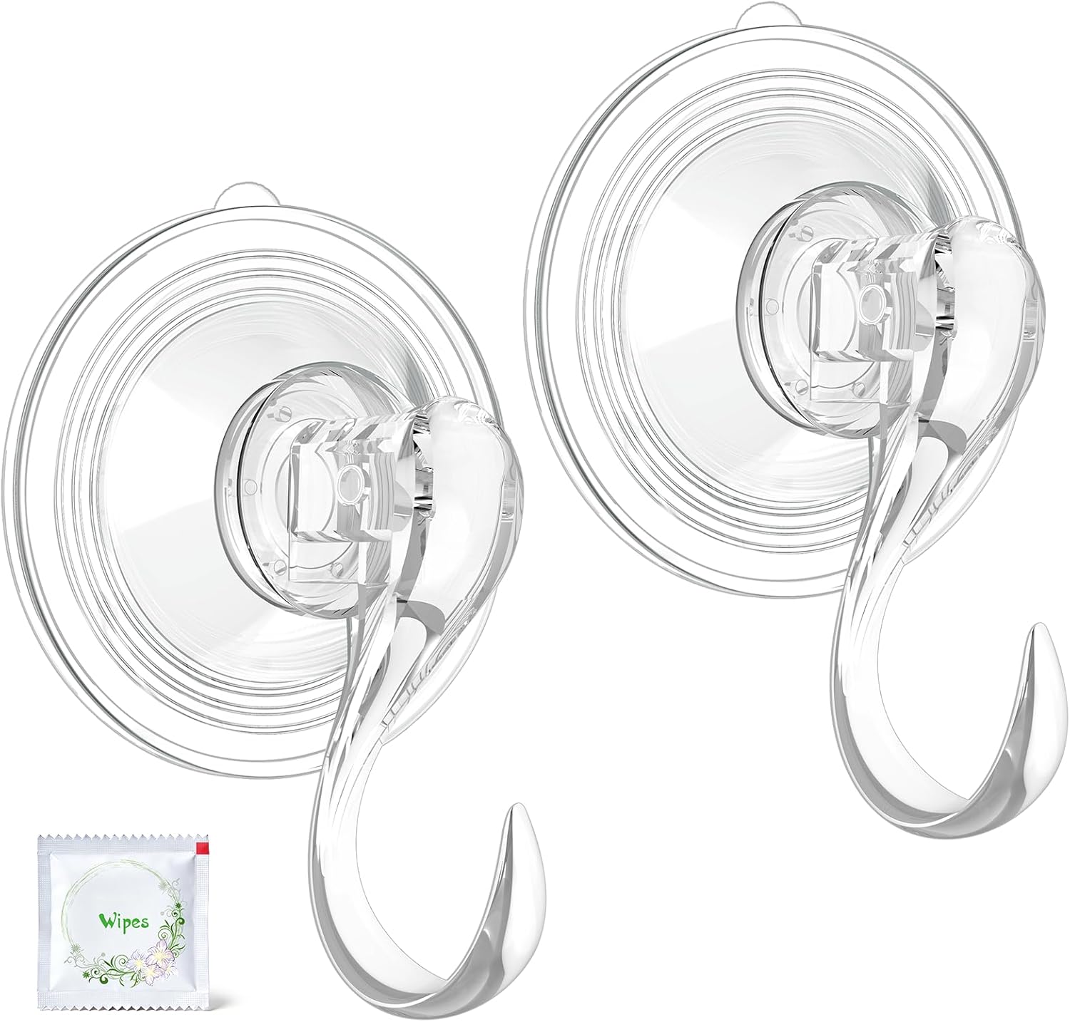 VIS'V Heavy Duty Wreath Hanger - 22 LB Capacity, Clear, 2 Pack for Windows & Doors