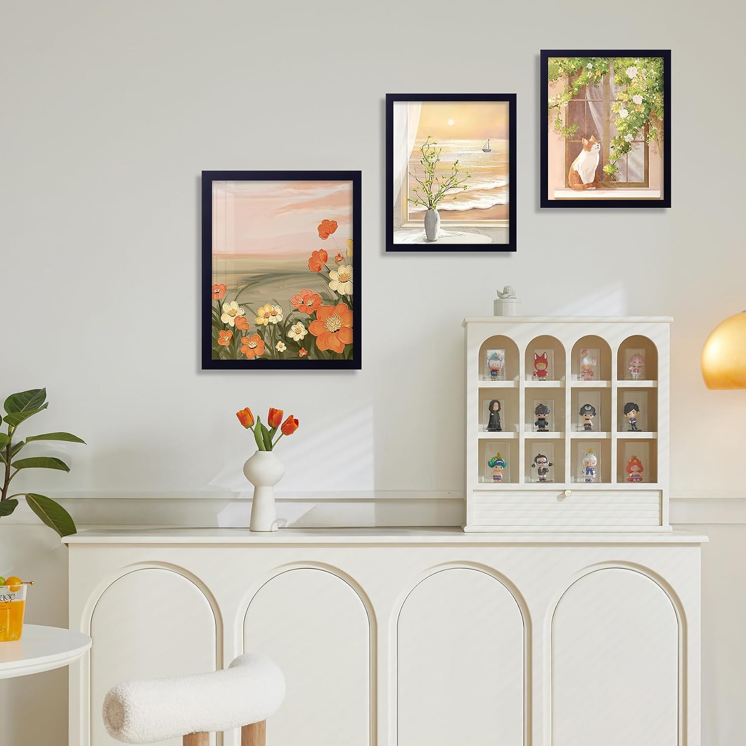 decorUhome Black 8x10 Picture Frame - Holds 5x7 Matted Photos for Wall/Tabletop Display